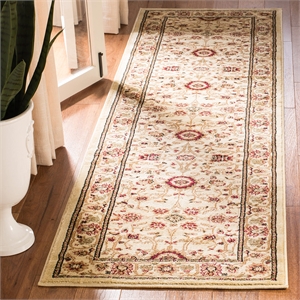 Safavieh Lyndhurst 2'3&quot X 22' Power Loomed Rug in Ivory and Ivory