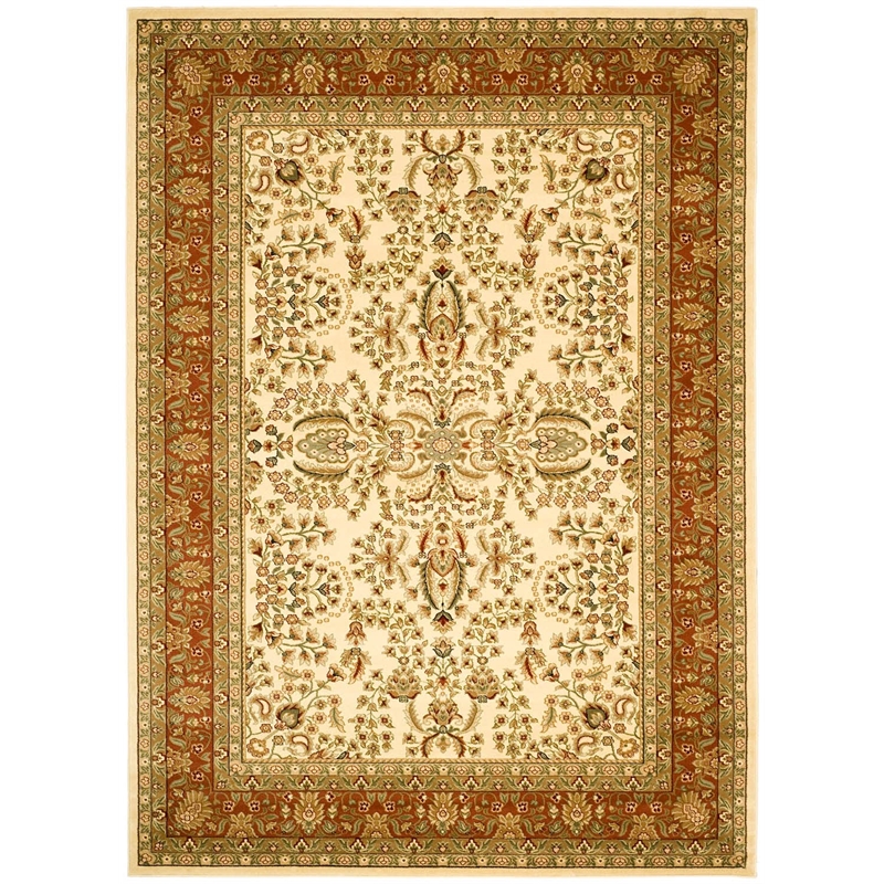Safavieh Lyndhurst 10' X 14' Power Loomed Rug in Ivory and Rust