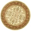 Safavieh Lyndhurst 10' Round Power Loomed Rug in Ivory and Rust