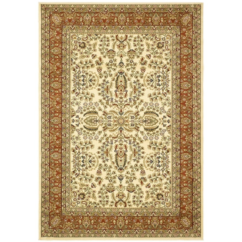 Safavieh Lyndhurst 11' X 15' Power Loomed Rug in Ivory and Rust