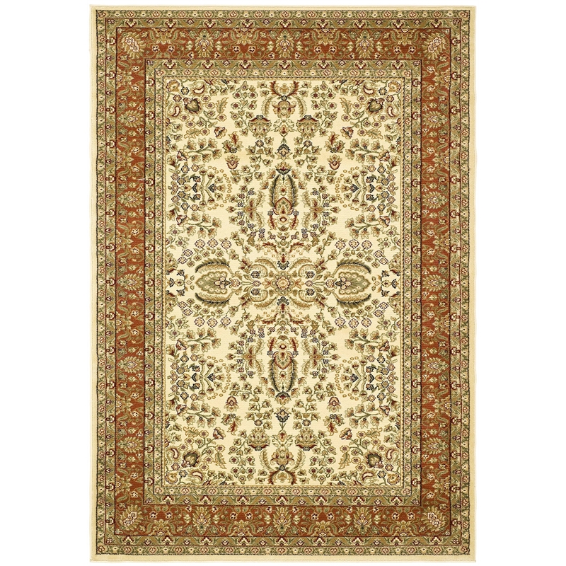 Safavieh Lyndhurst 12' X 18' Power Loomed Rug in Ivory and Rust