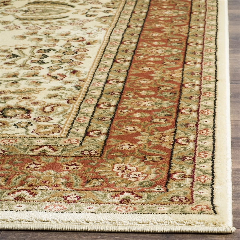Safavieh Lyndhurst 12' X 18' Power Loomed Rug in Ivory and Rust