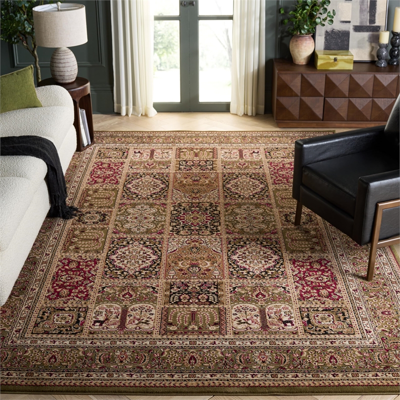 Safavieh Lyndhurst 12' X 18' Power Loomed Rug in and Green