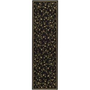 Safavieh Lyndhurst 2'3&quot X 20' Power Loomed Polypropylene Rug in Black