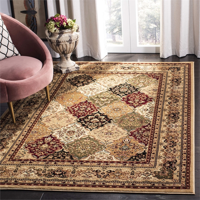 Safavieh Lyndhurst 10' Square Power Loomed Rug in and Black