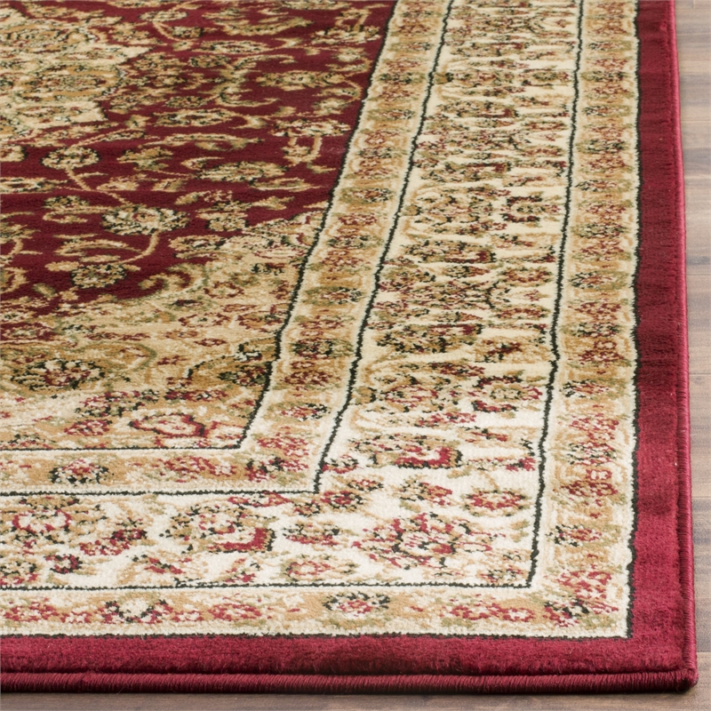 Safavieh Lyndhurst 4' X 6' Power Loomed Rug in Red and Ivory