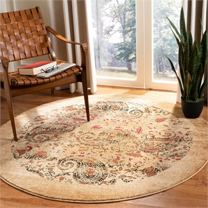 Safavieh Lyndhurst 10' Round Power Loomed Rug in Beige