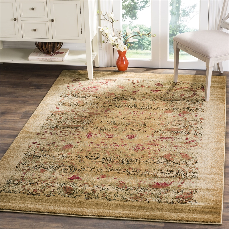 Safavieh Lyndhurst 12' X 18' Power Loomed Polypropylene Rug in Beige