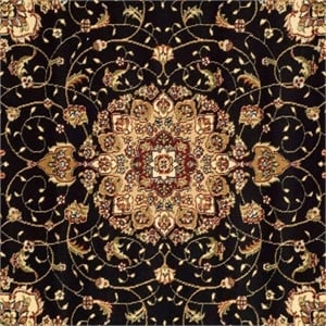 Safavieh Lyndhurst 4' Round Power Loomed Rug in Black and Ivory