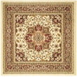 Safavieh Lyndhurst 10' Square Power Loomed Rug in Ivory and Red