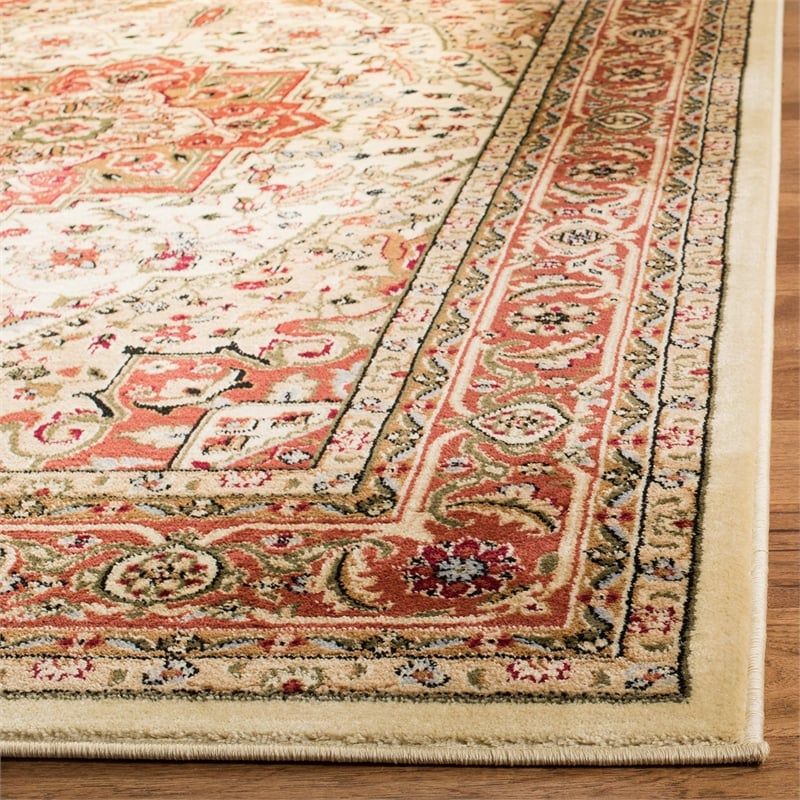 Safavieh Lyndhurst 10' X 14' Power Loomed Rug in Ivory and Rust