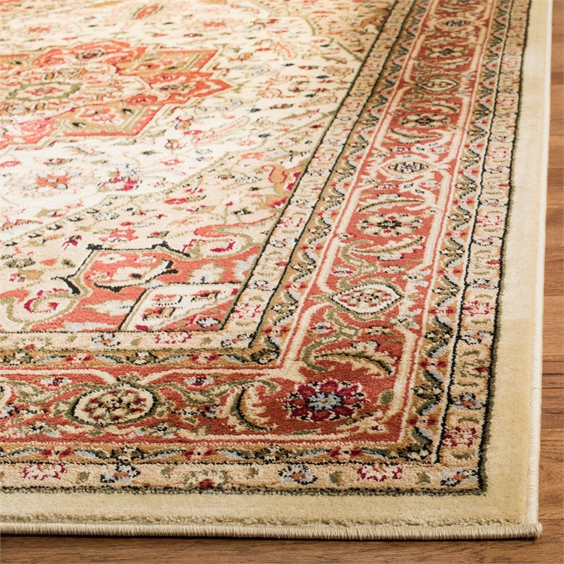 Safavieh Lyndhurst 11' X 15' Power Loomed Rug in Ivory and Rust
