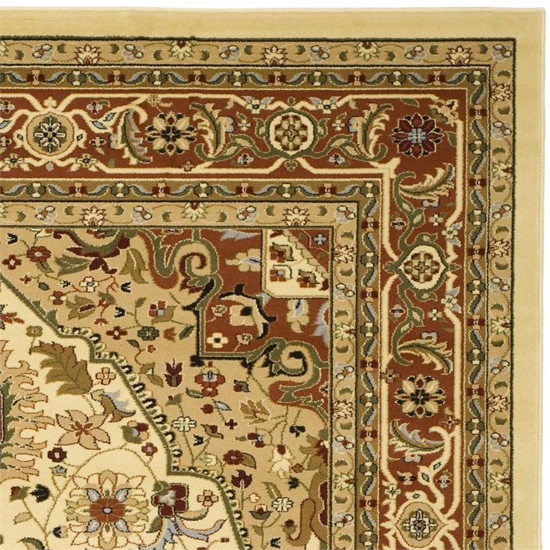 Safavieh Lyndhurst 12 X 18 Loomed Rug In Ivory And Rust Safavieh Lyndhurst 12 X 18 Loomed Rug In Ivory And Rust