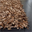 Safavieh Leather Shag 6' X 9' Hand Knotted Leather Rug in Brown