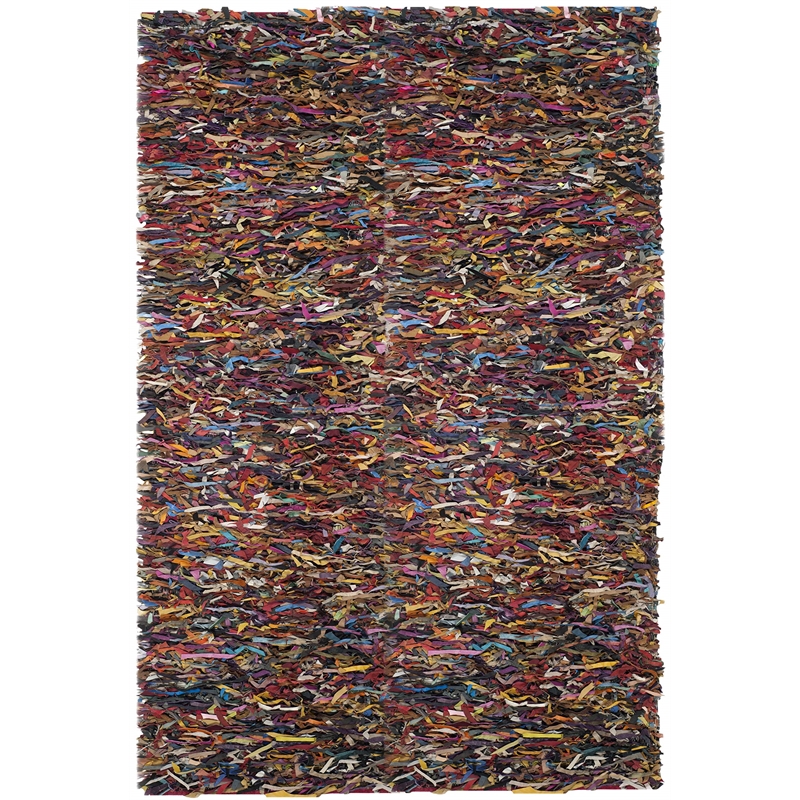 Safavieh Leather Shag 6' X 9' Hand Knotted Leather Rug