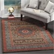 Safavieh Mahal 3' X 5' Power Loomed Polypropylene Rug in Navy and Red