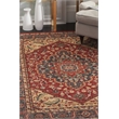 Safavieh Mahal 3' X 5' Power Loomed Polypropylene Rug in Navy and Red