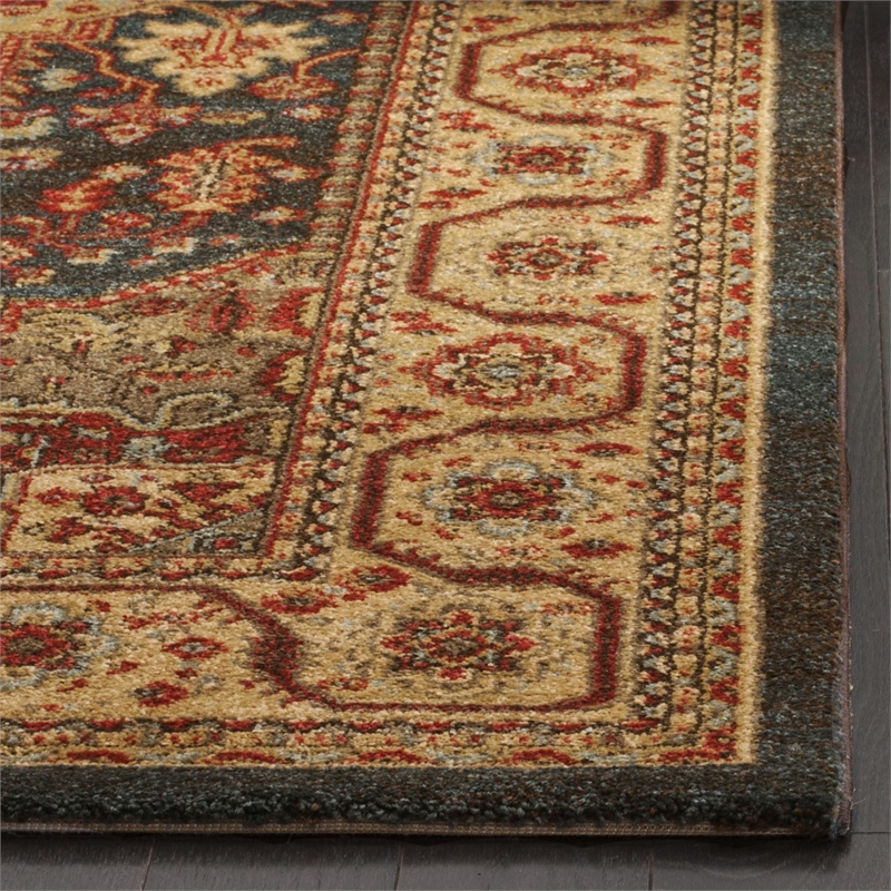 Safavieh Mahal 9' X 12' Power Loomed Rug in Navy and Natural