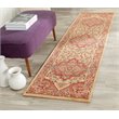 Safavieh Mahal 9' Round Power Loomed Rug in Red and Natural