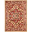 Safavieh Mahal 9' Round Power Loomed Rug in Red and Natural