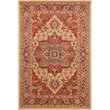 Safavieh Mahal 9' Round Power Loomed Rug in Red and Natural