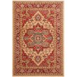 Safavieh Mahal 9' Round Power Loomed Rug in Red and Natural