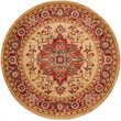 Safavieh Mahal 9' Round Power Loomed Rug in Red and Natural