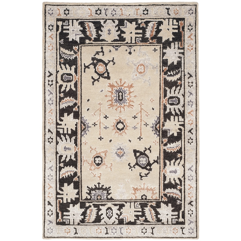 Safavieh Moharaja 4' X 6' Handmade Rug in Beige and Charcoal