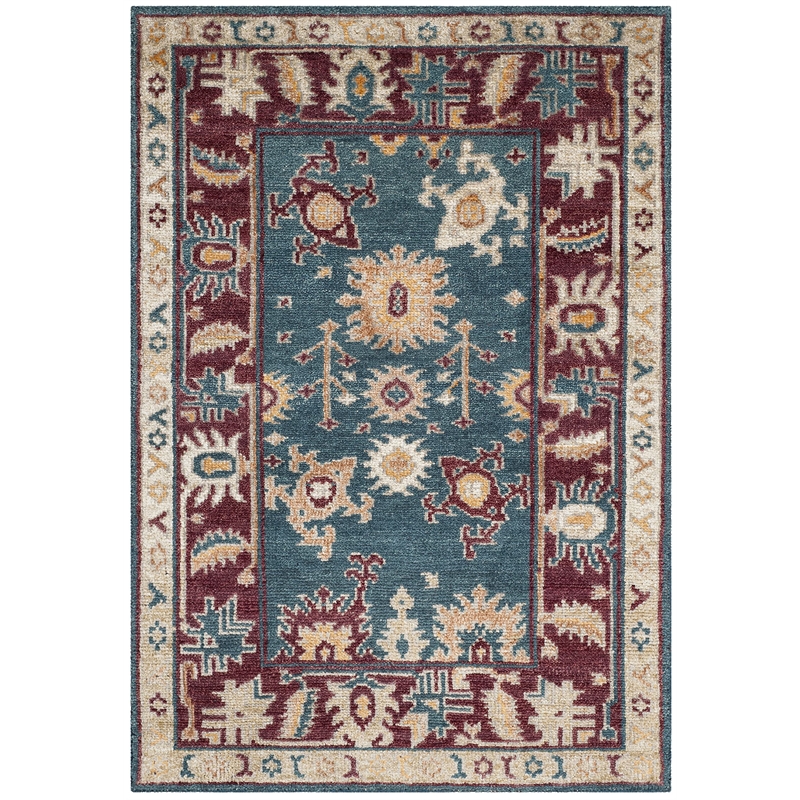 Safavieh Moharaja 4' X 6' Handmade Rug in Blue and Red
