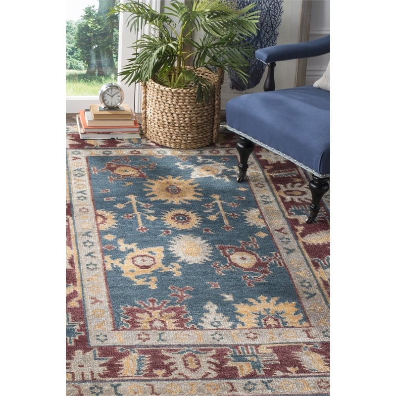 Safavieh Moharaja 5' X 8' Handmade Rug in Blue and Red