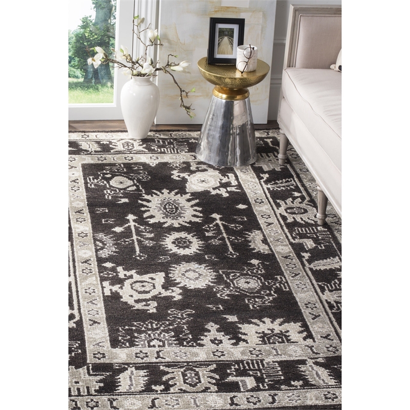 Safavieh Moharaja 8' X 10' Handmade Rug in Charcoal and Charcoal