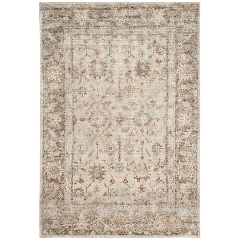 Safavieh Moharaja 4' X 6' Handmade Viscose Pile Rug in Brown and Ivory