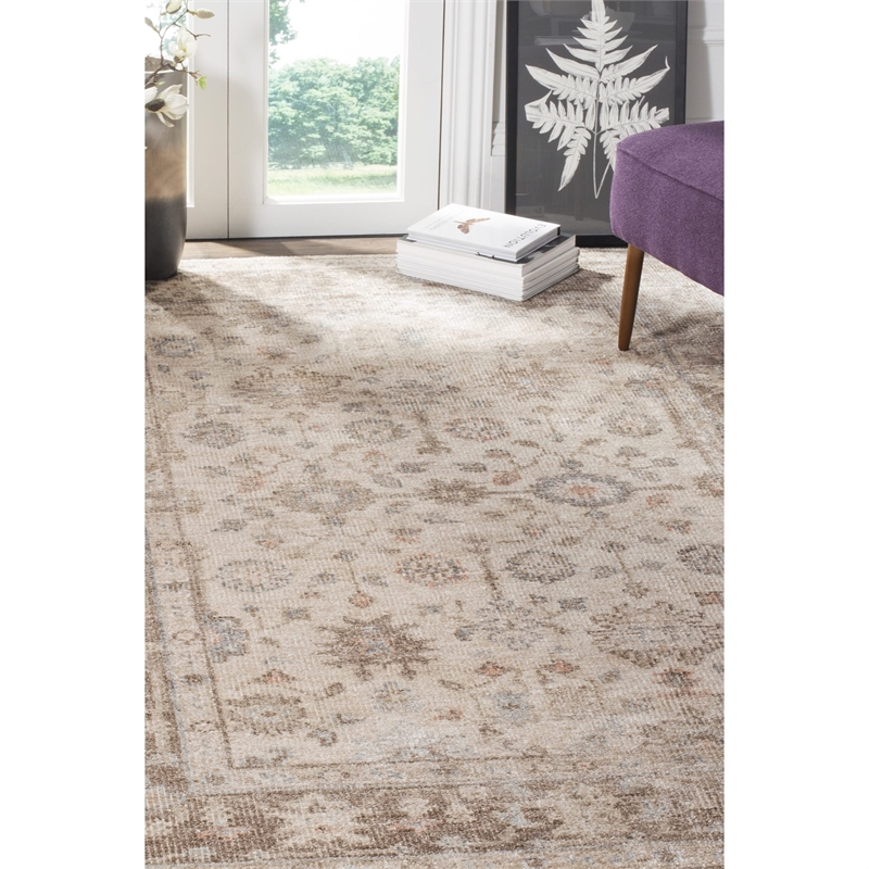 Safavieh Moharaja 5' X 8' Handmade Viscose Pile Rug in Brown and Ivory