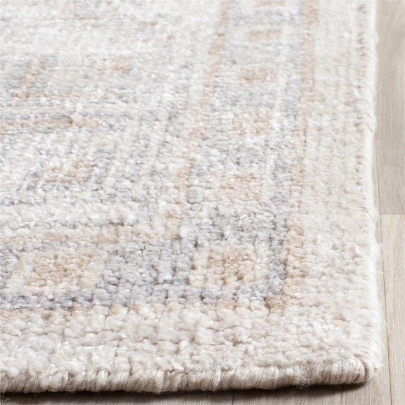 Safavieh Moharaja 4' X 6' Handmade Bamboo Silk Rug in Beige and Blue