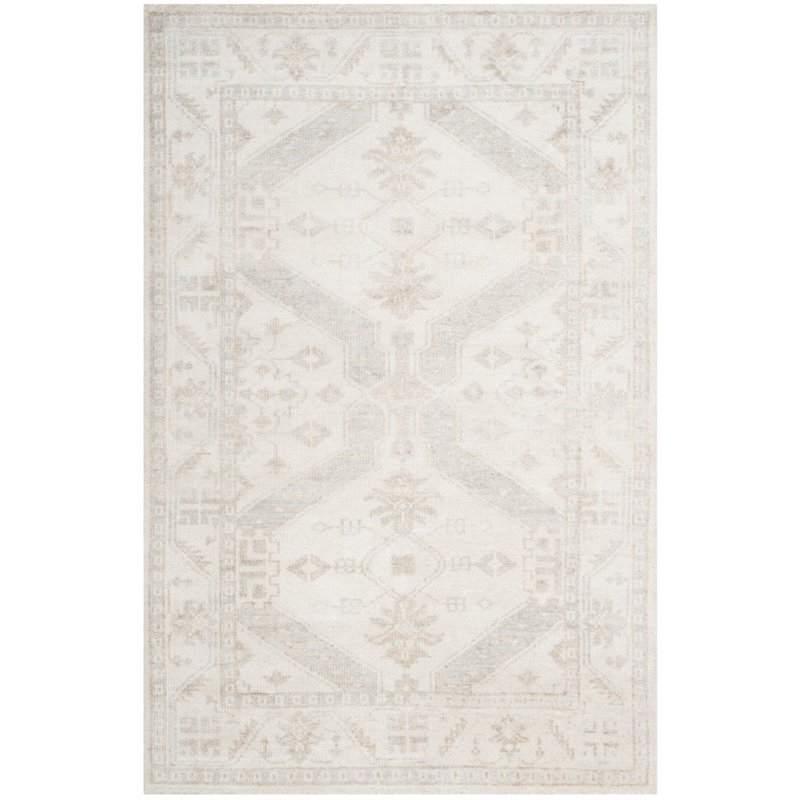 Safavieh Moharaja 5' X 8' Handmade Bamboo Silk Rug in Beige and Blue