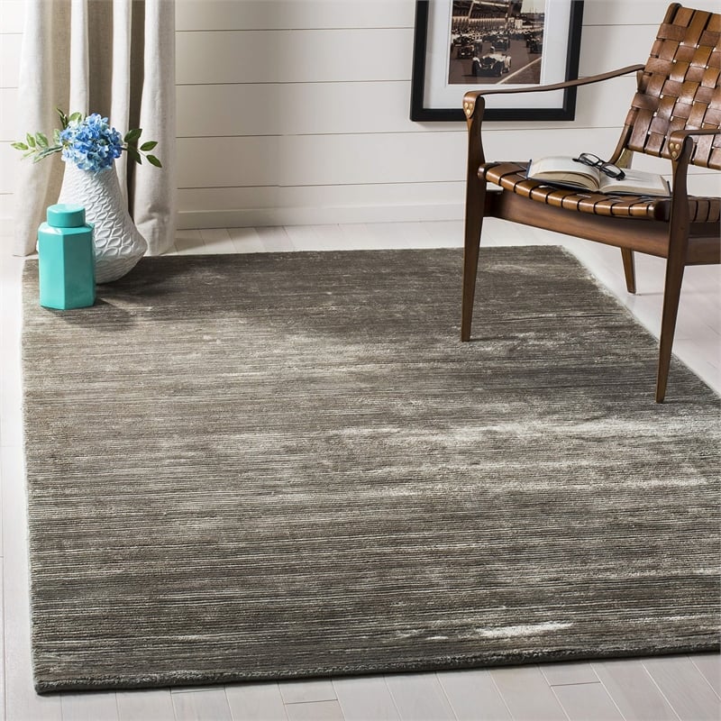 Safavieh Mirage 5' X 8' Loom Knotted Viscose Pile Rug in Graphite