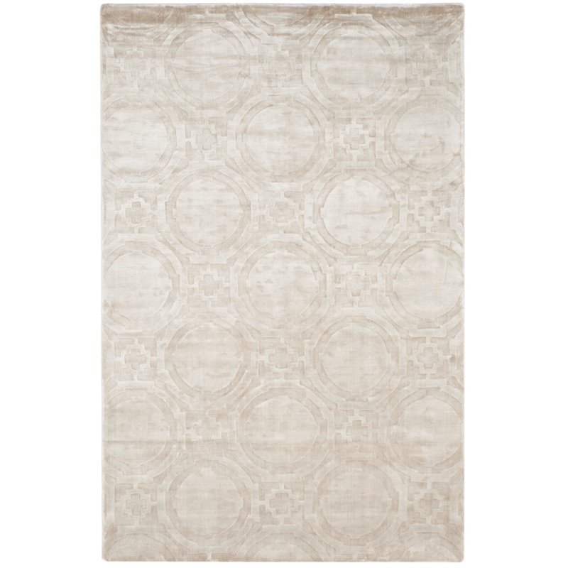 Safavieh Mirage 5' X 8' Loom Knotted Viscose Pile Rug in Silver