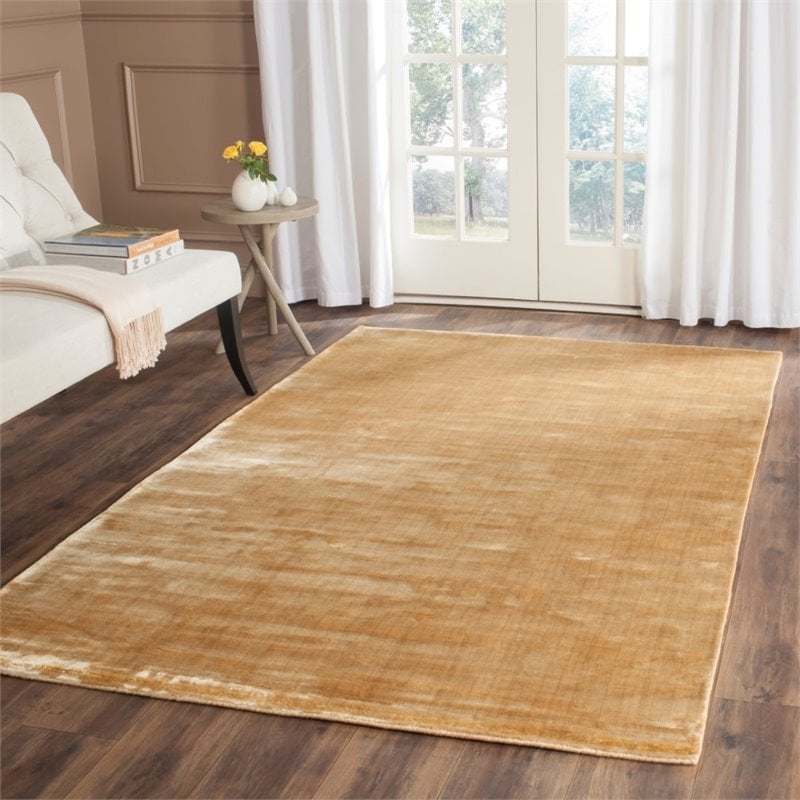 Safavieh Mirage 5' X 8' Loom Knotted Viscose Pile Rug in Old Gold