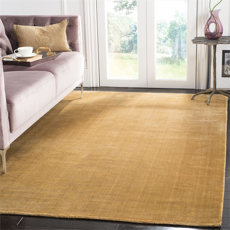 Safavieh Mirage 5' X 8' Loom Knotted Viscose Pile Rug in Old Gold