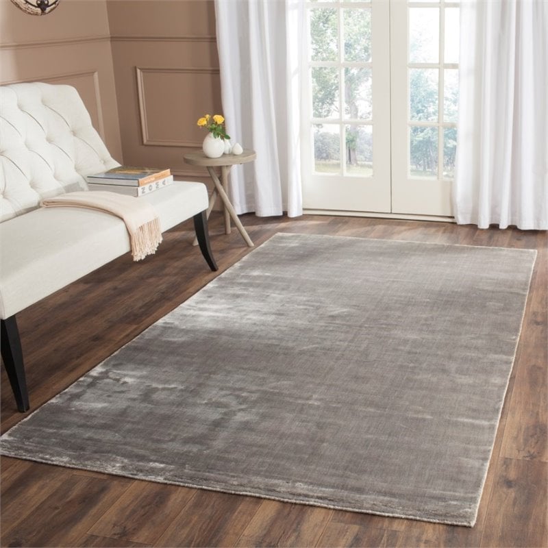 Safavieh Mirage 5' X 8' Loom Knotted Viscose Pile Rug in Steel