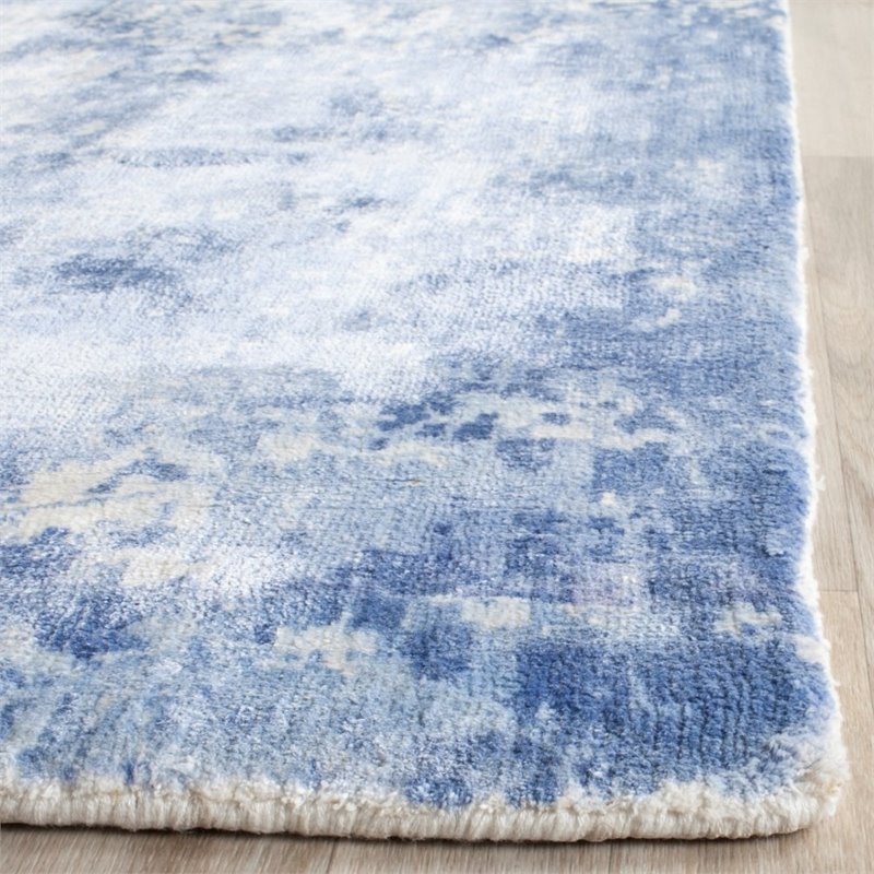 Safavieh Mirage 9' X 12' Loom Knotted Viscose Pile Rug in Dark Blue