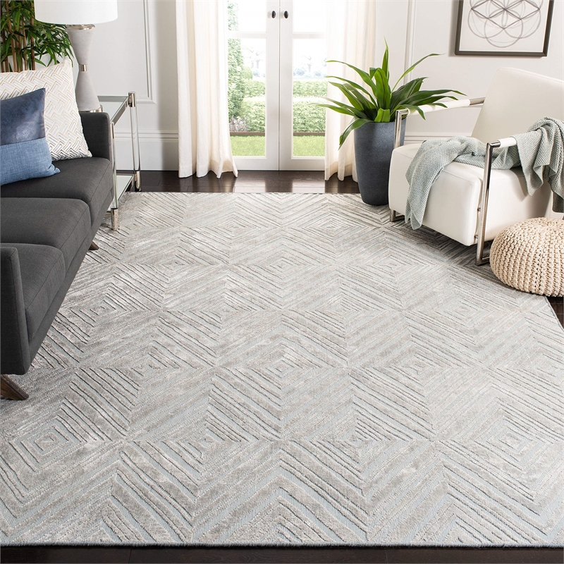 Safavieh Mirage 6' X 9' Hand Woven Wool Viscose and Cotton Rug in Blue