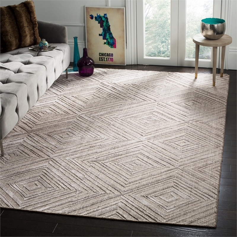 Safavieh Mirage 6' X 9' Hand Woven Wool Viscose and Cotton Rug in Blue