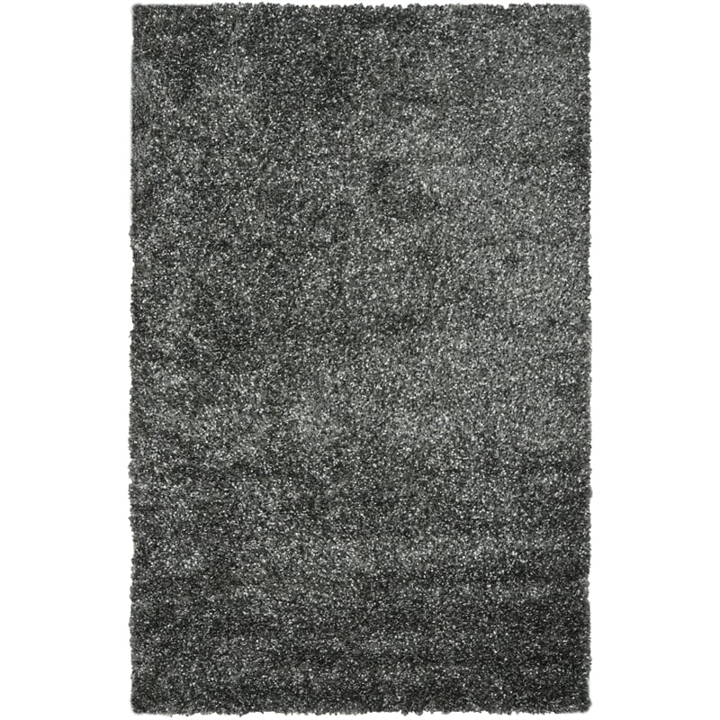 Safavieh Malibu Shag 6' X 9' Hand Tufted Rug in Charcoal