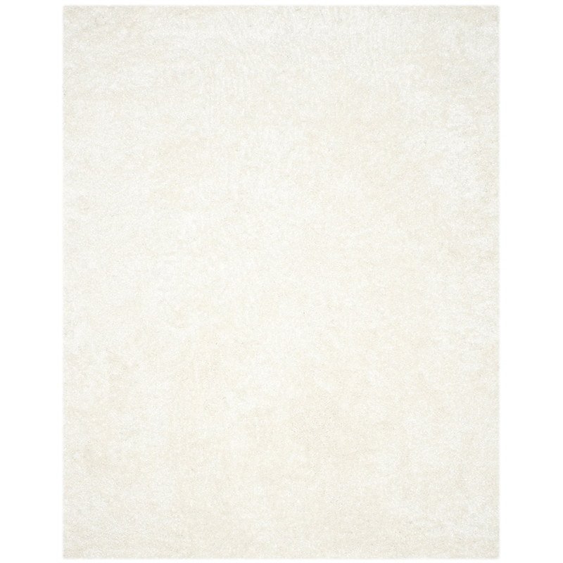 Safavieh Malibu Shag 10' X 14' Hand Tufted Polyester Pile Rug in White