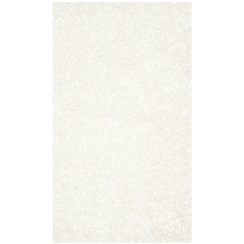 Safavieh Malibu Shag 3' X 5' Hand Tufted Polyester Pile Rug in White