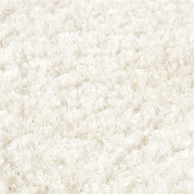 Safavieh Malibu Shag 3' X 5' Hand Tufted Polyester Pile Rug in White