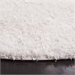 Safavieh Malibu Shag 5' Round Hand Tufted Rug in White