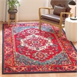 Safavieh Monaco 12' X 18' Power Loomed Rug in Red and Turquoise
