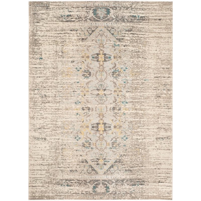 Safavieh Monaco 3' X 5' Power Loomed Polypropylene Rug in Gray